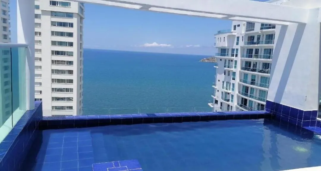 Espectacular Apartamento Con Vista Al Mar- Rodadero Puerto de Gaira 0*,